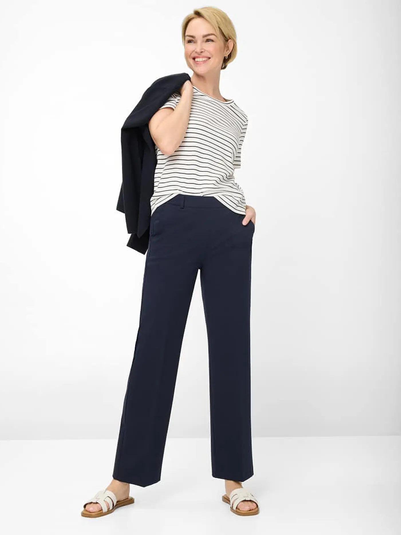 RAPHAELA BY BRAX | Hose Flared Fit LILLYTH | dunkelblau